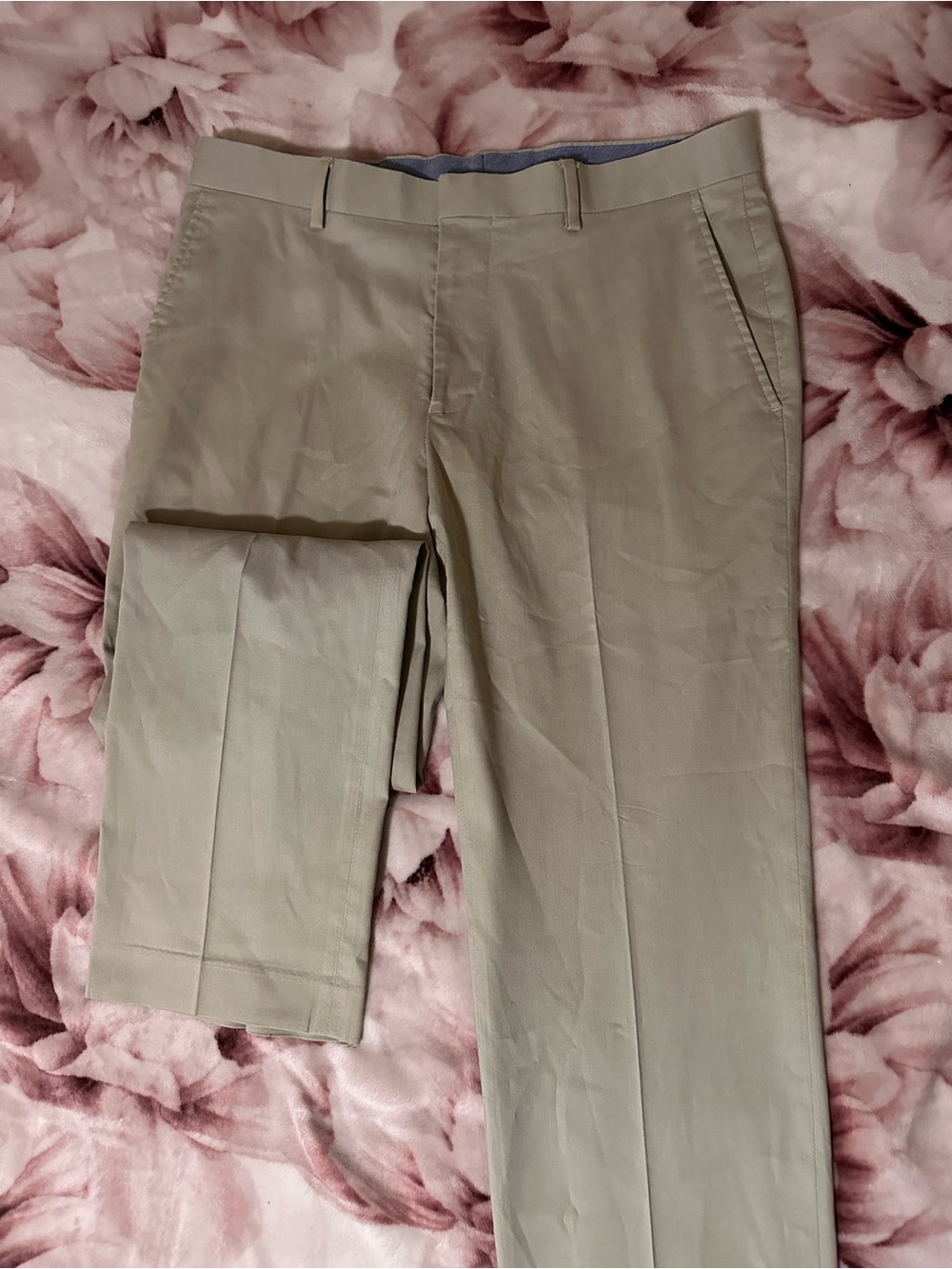 Crown & Ivy means Straight-Leg Dress pants in Light Tan size 34/30